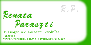 renata paraszti business card